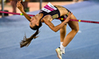 Nadezhda Dubovitskaya of Kazakhstan competes in the women's high jump event during the 2nd...