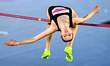 Imke Onnen of Germany competes in the women's high jump event during the second edition of...