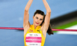 Yaroslava Mahuchiki of Ukraine competes in the women's high jump event during the 2nd edit...