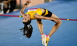 Yaroslava Mahuchiki of Ukraine competes in the women's high jump event during the 2nd edit...