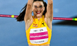 Yaroslava Mahuchiki of Ukraine competes in the women's high jump event during the 2nd edit...