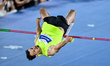 Edgar Rivera of Mexico competes in the men's high jump event during the 2nd edition of the...