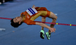 Ryoichi Akamatsu of Japan competes in the men's high jump event during the 2nd edition of...