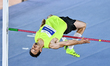 Edgar Rivera of Mexico competes in the men's high jump event during the 2nd edition of the...