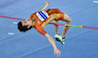 Ryoichi Akamatsu of Japan competes in the men's high jump event during the 2nd edition of...