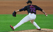 New York Mets relief pitcher Dedniel Nunez #72 throws during the eighth inning of a baseba...