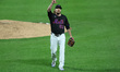 New York Mets relief pitcher Ryne Stanek #55 comes off the field during the seventh inning...