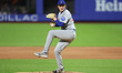 Chicago Cubs pitcher Gavin Hollowell #46 throws during the fifth inning of a baseball game...