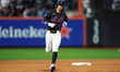 New York Mets' Jeff McNeil #1 rounds the bases after hitting a solo home run during the se...