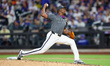 New York Mets relief pitcher Huascar Brazoban #43 throws during the seventh inning of a ba...