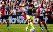 PSV Eindhoven midfielder Malik Tillman and Feyenoord Rotterdam midfielder Calvin Stengs pl...