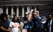 New York City Comptroller and Mayoral Candidate Brad Lander speaks at a rally in lower Man...