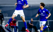 FC Den Bosch forward Byron Burgering scores the 1-0 and celebrates the goal during the mat...