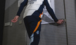 Carlo Ancelotti, head coach of Real Madrid CF, leaves the press room during the Real Madri...