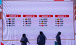 African Qualifiers draw results are on display on the board during the FIBA Basketball Wor...