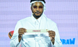 Former American basketball player and FIBA Global Ambassador, Carmelo Anthony, shows a res...