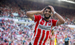 PSV player Ismael Saibari celebrates during the game between PSV and Heracles at the Phili...