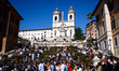 Crowds of tourists at the Spanish Steps in Rome, Italy on May 10th, 2025. 