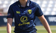 Phoebe Turner of Durham participates in the Metro Bank One Day Cup Women cricket match bet...