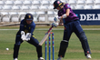 Bess Heath of Durham Women and Sophia Smale of Essex Women play during the Metro Bank One...