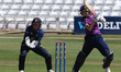 Bess Heath of Durham Women and Sophia Smale of Essex Women play during the Metro Bank One...