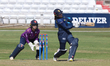 In Chelmsford, England, on May 14, 2025, Essex Women's Amara Carr and Durham's Mia Rogers...