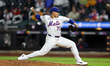 New York Mets relief pitcher Dedniel Nunez #72 throws during the ninth inning of a basebal...