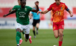 Alex Satariano (right) of Birkirkara plays against Cedric Serge Guy Yameogo of Floriana du...