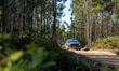 Gus Greensmith (Gbr) and Jonas Andersson (Swe) drive a Skoda Fabia RS during a shakedown o...