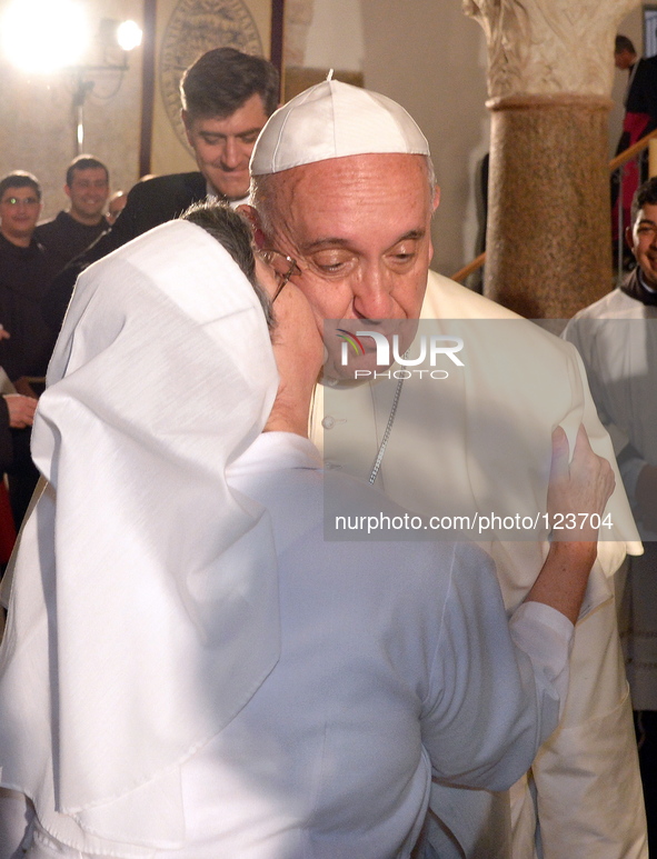 Pope Francis during the visit in Israel. 