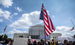 Demonstrators demand the Supreme Court uphold the 14th Amendment to the U.S. Constitution,...