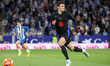 Andreas Christensen plays during the match between RCD Espanyol and FC Barcelona in Barcel...