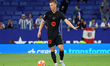 Dani Olmo plays during the match between RCD Espanyol and FC Barcelona, corresponding to w...