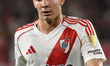 Franco Mastantuono of River Plate plays during the match between River Plate and Independi...