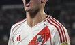 Franco Mastantuono of River Plate celebrates his goal during the match between River Plate...