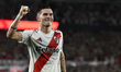 Franco Mastantuono of River Plate celebrates his goal during the match between River Plate...