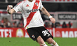 Franco Mastantuono of River Plate plays during the match between River Plate and Independi...
