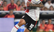 Manuel Lanzini of River Plate plays during the match between River Plate and Independiente...