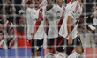 Manuel Lanzini of River Plate celebrates his goal during the match between River Plate and...
