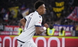 Dan Ndoye of Bologna FC celebrates after scoring a goal during the Coppa Italia Final matc...