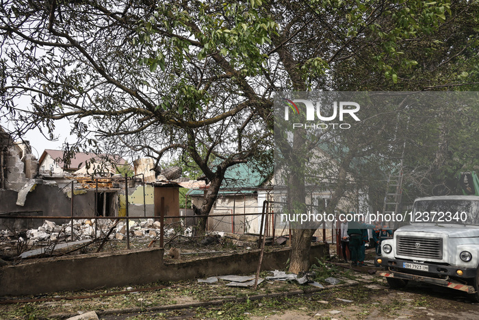 Consequences of Russian drone attack in Odesa region