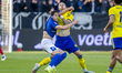 Den Bosch player Konstantinos Doumtsios (left) and Cambuur player Bryant Nieling (right) d...