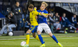 Cambuur player Remco Balk (left) and Den Bosch player Mees Laros (right) during the game C...