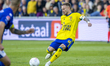 Cambuur player Mark Diemers hits the aluminum for the second time today during the game Ca...