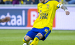 Cambuur player Mark Diemers hits the aluminum for the second time today during the game Ca...