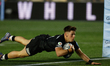 Joe Davis of Newcastle Falcons scores during the Gallagher Premiership match between Newca...