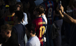 In Barcelona, Spain, on May 16, 2025, FC Barcelona celebrates their historic 2024-2025 sea...