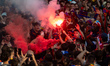 In Barcelona, Spain, on May 16, 2025, FC Barcelona celebrates their historic 2024-2025 sea...