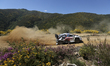 Sami Pajari (FIN) and Marko Salminen (FIN) drive a Toyota GR Yaris Rally1 during SS5 Argan...