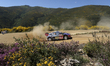 Martins Sesks (LAT) and Renars Francis (LAT) drive a Ford Puma Rally1 during SS5 Arganil o...